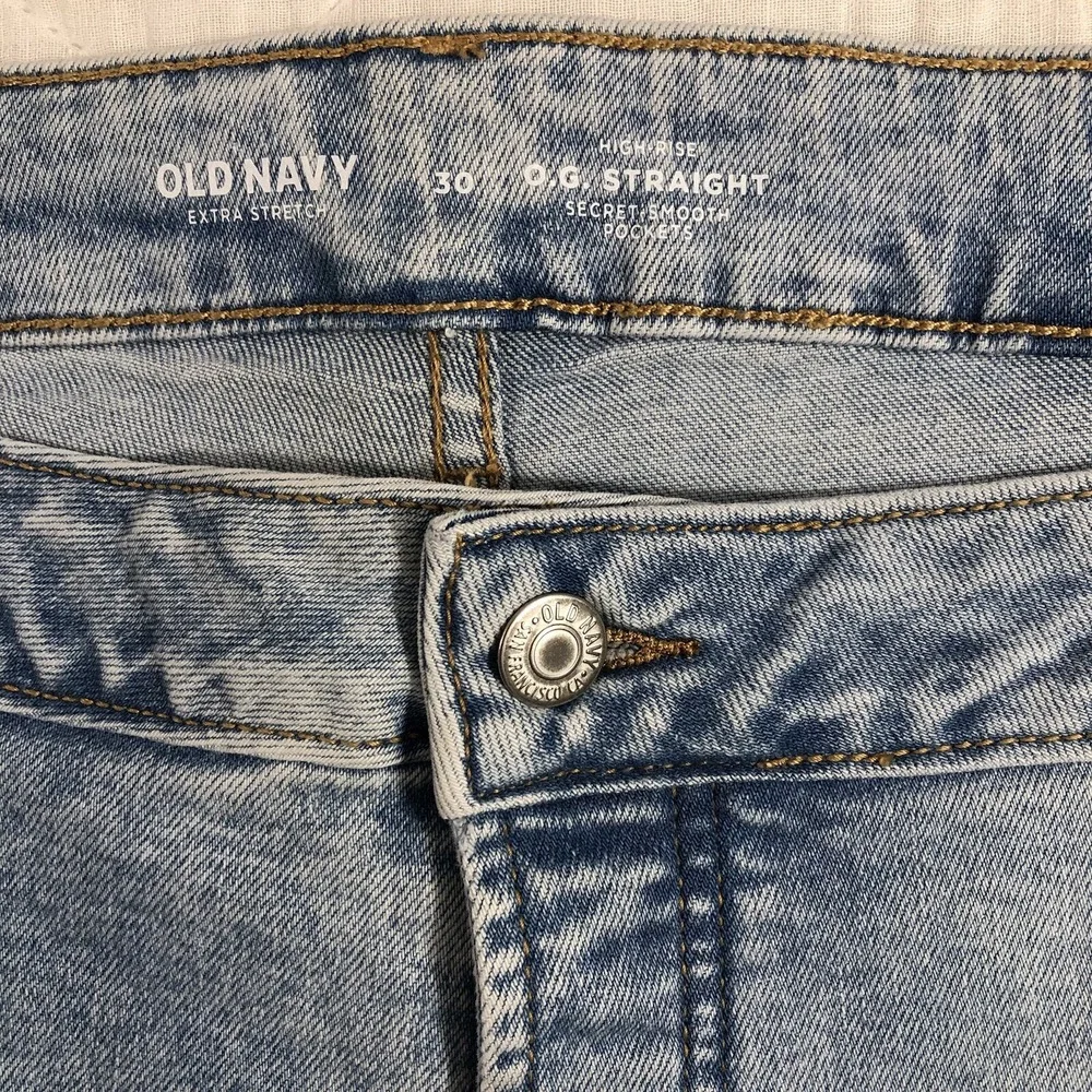 Old Navy Jeans Women's Plus Size 30 Denim Blue Ankle OG Straight High Rise NWT‎